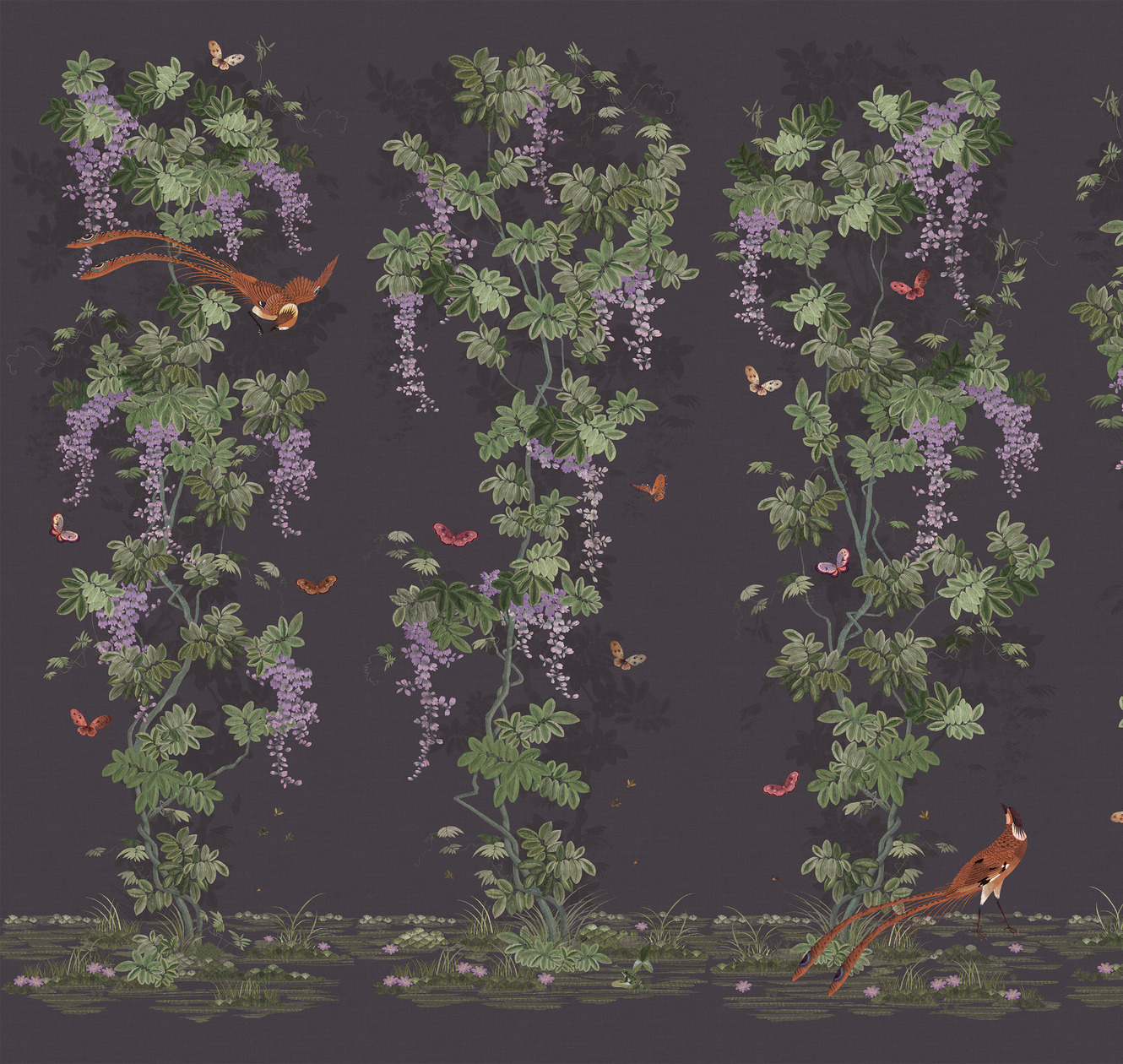 Панно Loymina Панорама Шинуазри: райский сад PNR3 022 3×1 Панно Loymina Панорама Шинуазри: райский сад PNR3 022 3×1